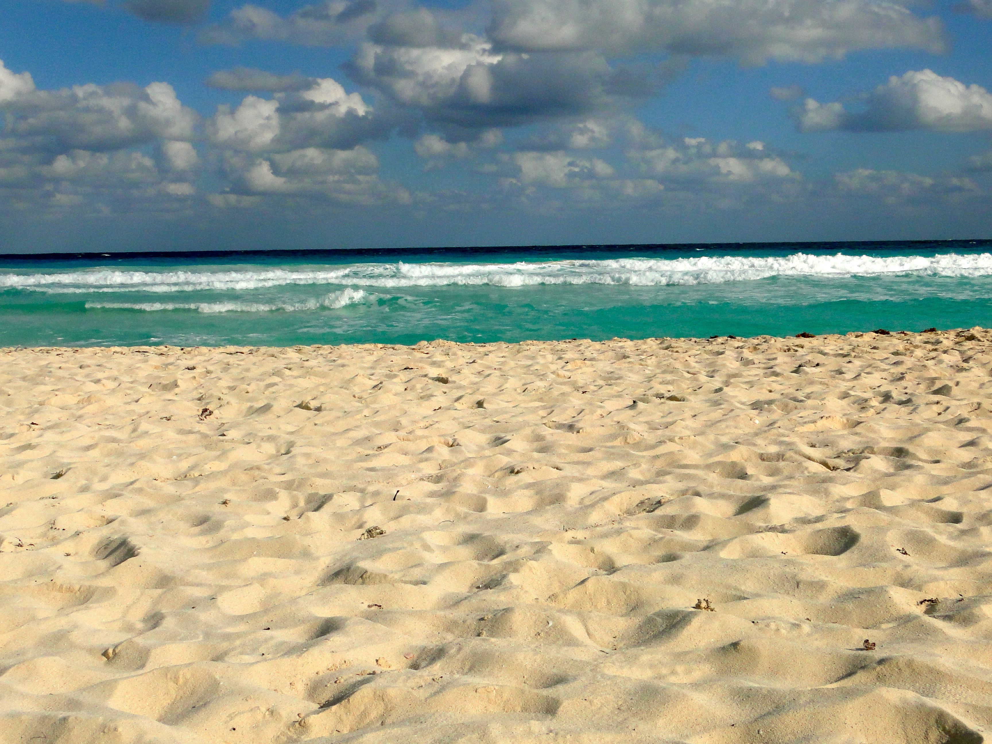 Mexico sand. Cancun, Mexico.