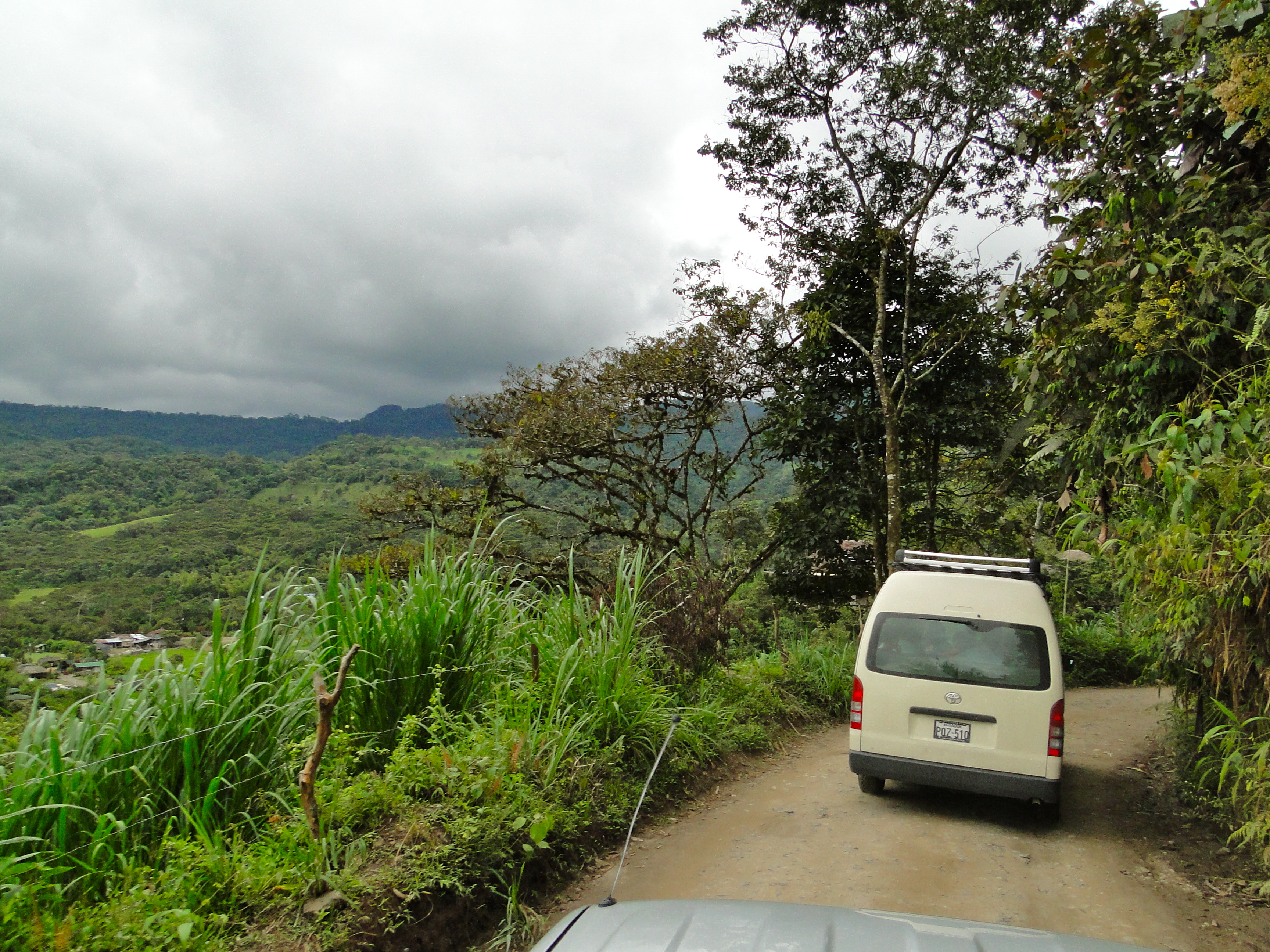 Pick-up truck rides in Mindo, Ecuador.